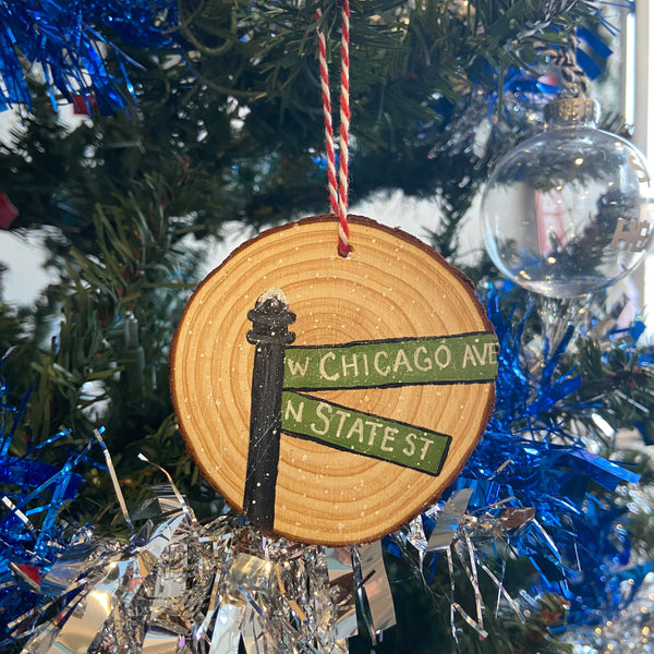 Custom Single Ornament Chicago Sign