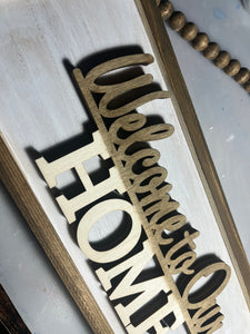 Custom Welcome to our Home Key Hanger
