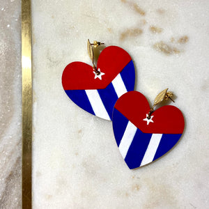 2” Cuba Corazon Earrings