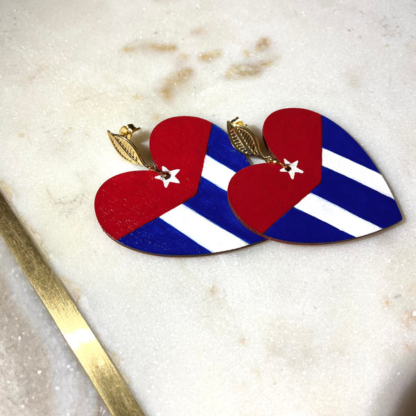 2” Cuba Corazon Earrings