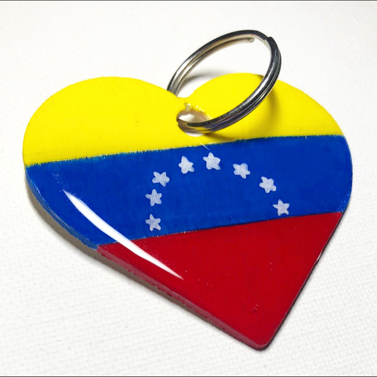 Venezuela Heart Keychain