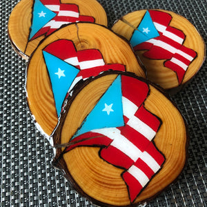 4 P.C. Boricua Coaster Flag Set